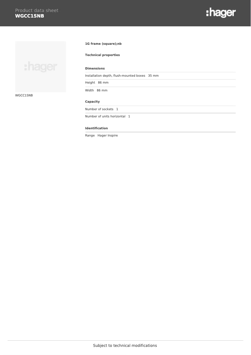 Image de la première page du manuel de l'appareil WGCC1SNB