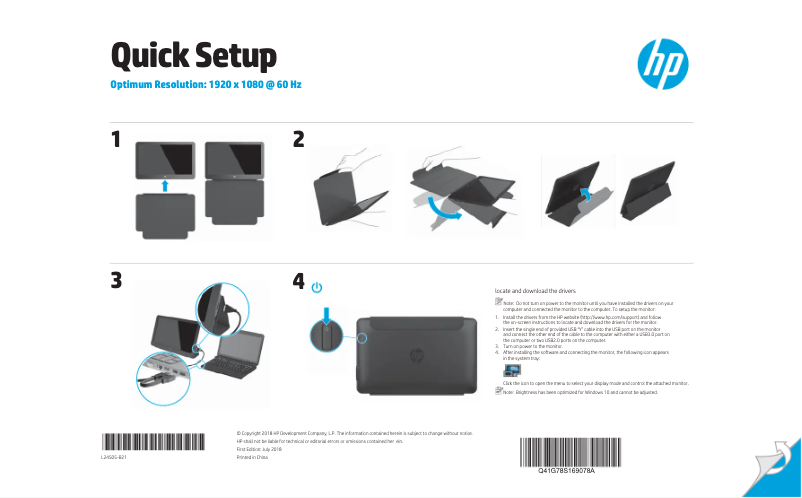 Página 1 del manual Guía de instalación HP V14
