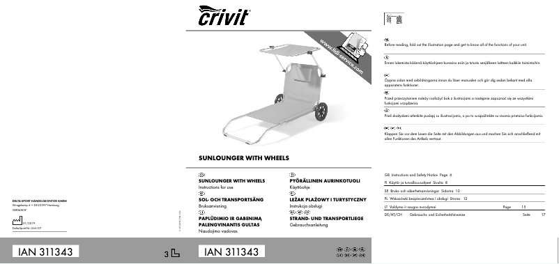 Page n°1 - Manuel utilisateur Crivit IAN 311343