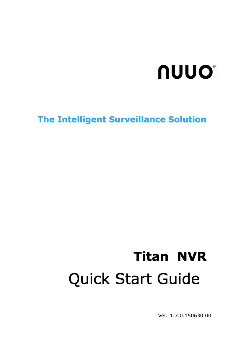 Page 1 of the manual User Manual NUUO CT-4000R-US-18T-6