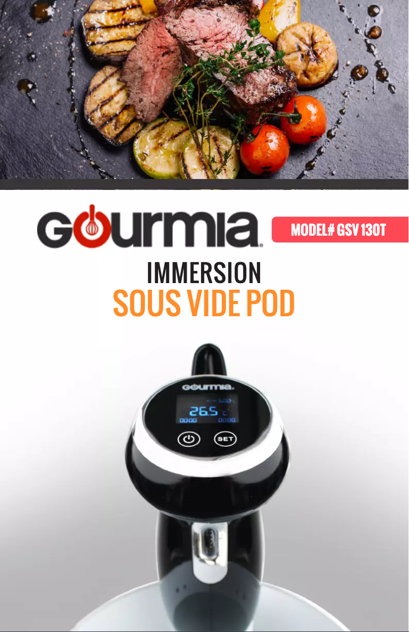 Page n°1 - Manuel utilisateur Gourmia GSV130T