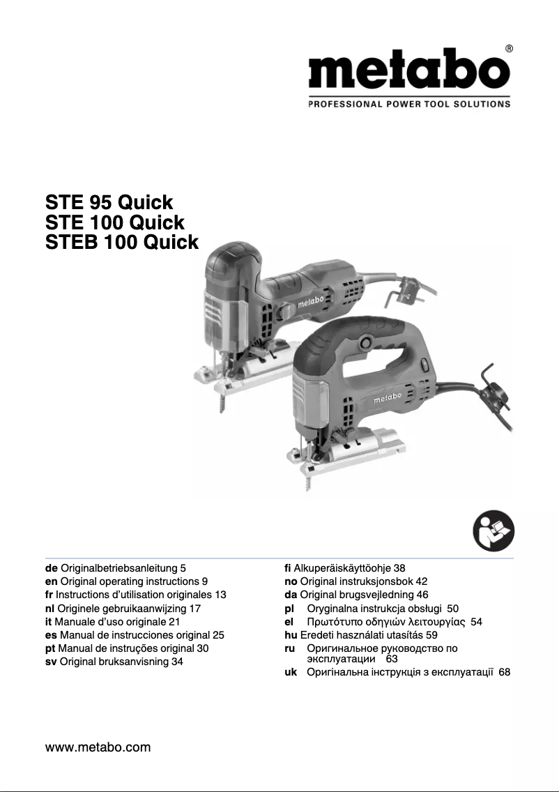 Page n°1 - Manuel utilisateur Metabo STEB 100 Quick