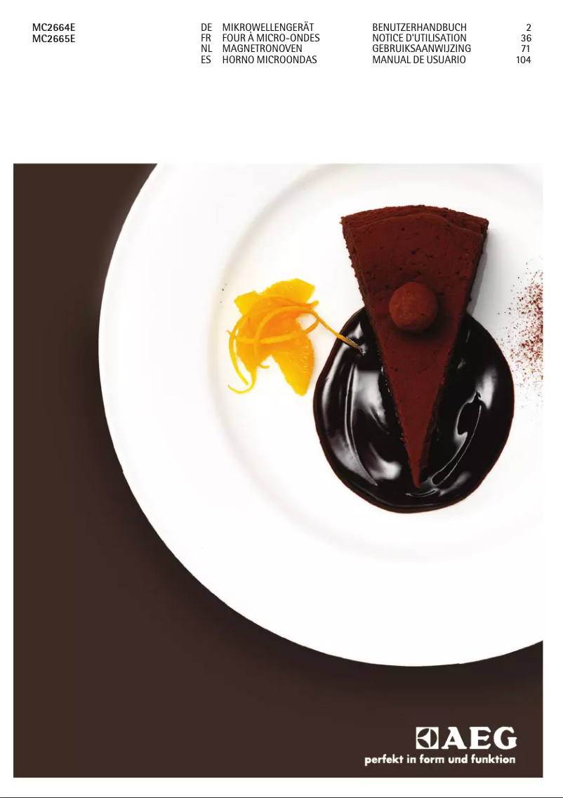 Page 1 de la notice Manuel utilisateur AEG MC2664E-B