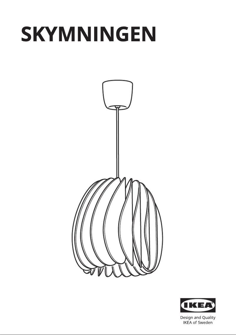 Page 1 de la notice Manuel utilisateur Ikea SKYMNINGEN 705.283.57