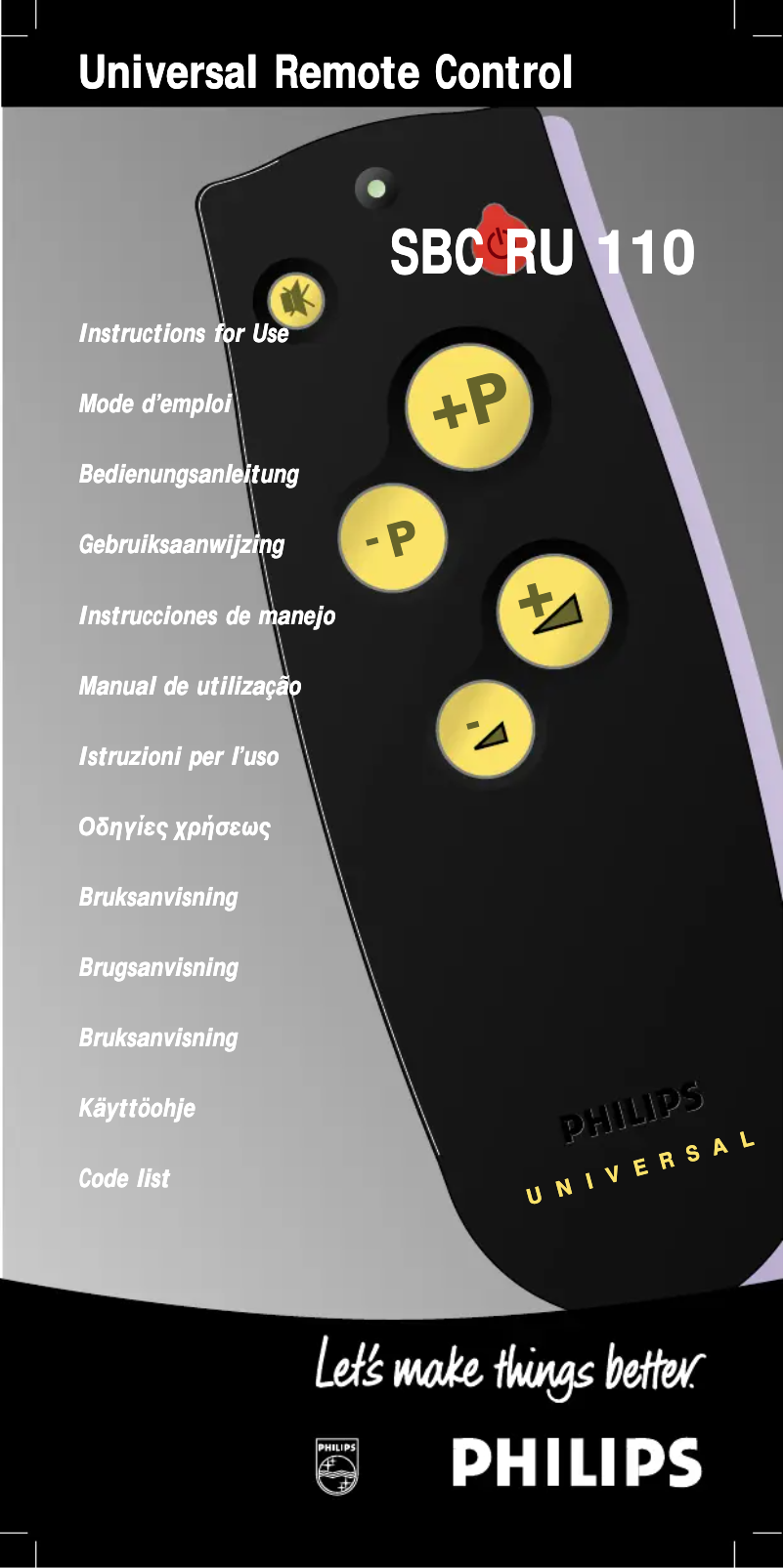 Imagen de la primera página del manual del dispositivo SBC RU 110