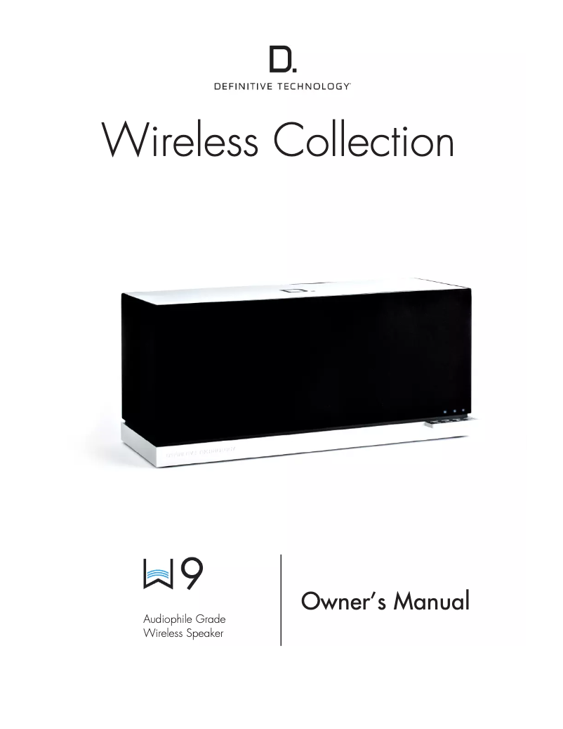 Page 1 de la notice Manuel utilisateur Definitive Technology W9
