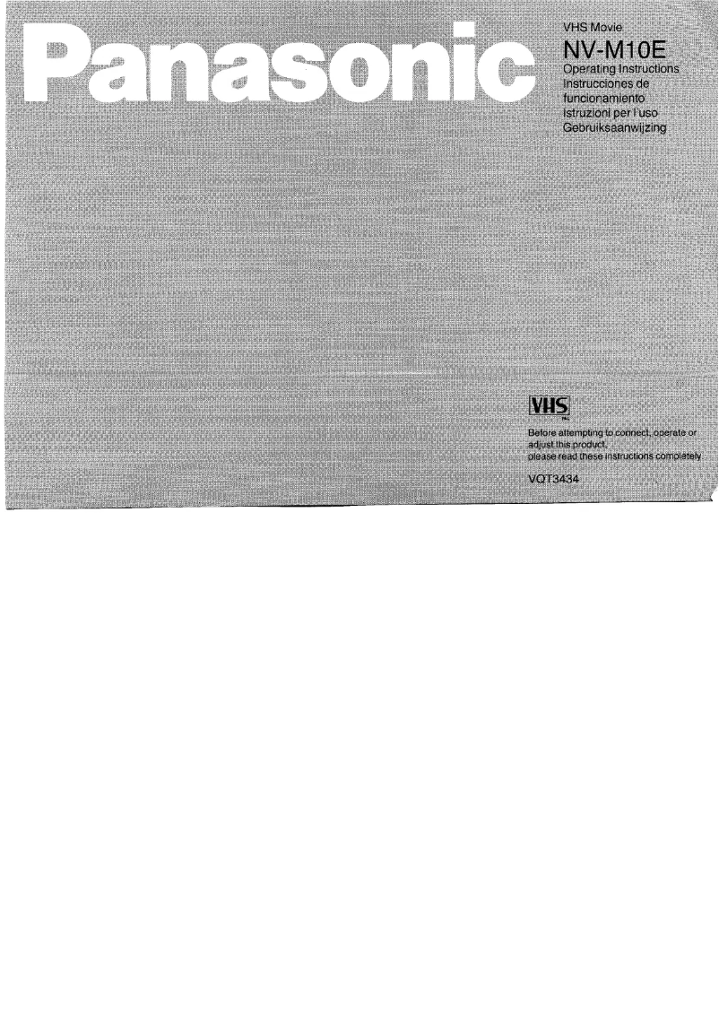 Page n°1 - Manuel utilisateur Panasonic NV-M10E