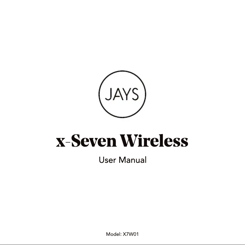 Image de la première page du manuel de l'appareil x-Seven Wireless