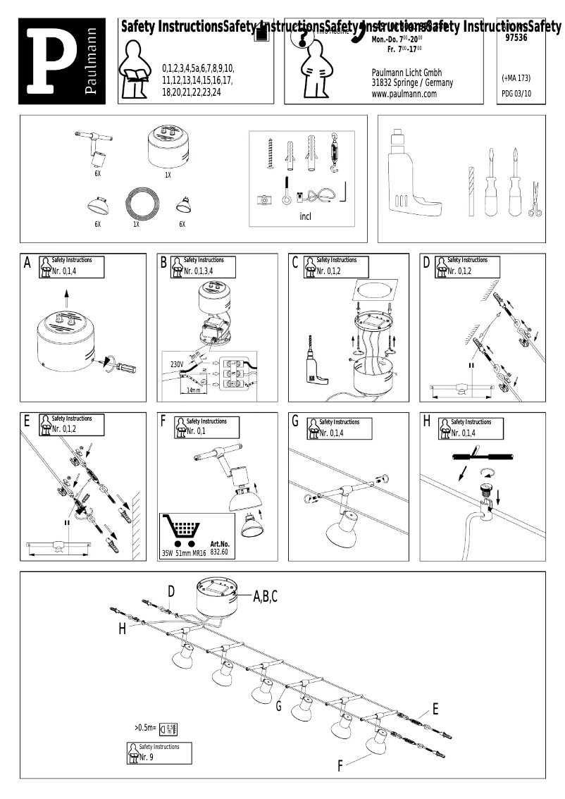 Page 1 de la notice Manuel utilisateur Paulmann Sheela 975.36
