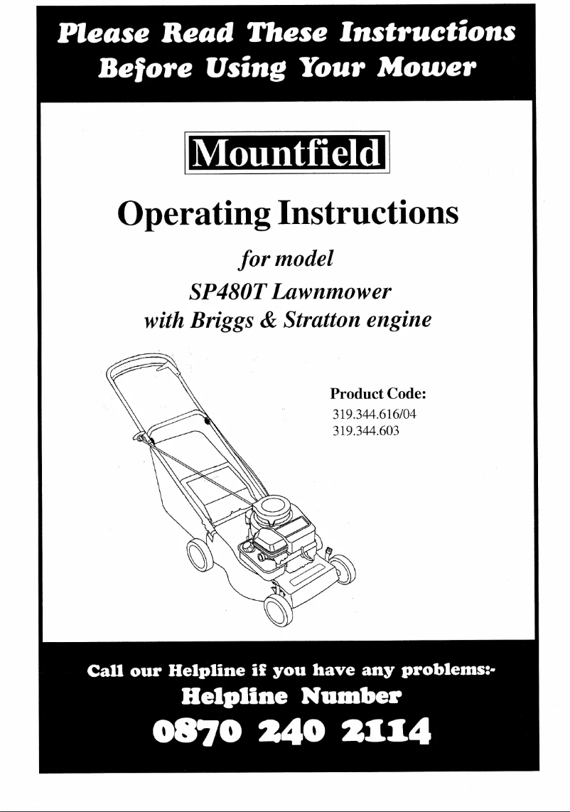 Page 1 of the manual User Manual Mountfield SP480T