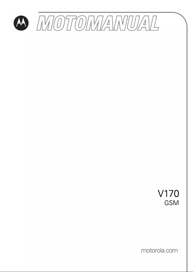 Page 1 de la notice Manuel utilisateur Motorola V170