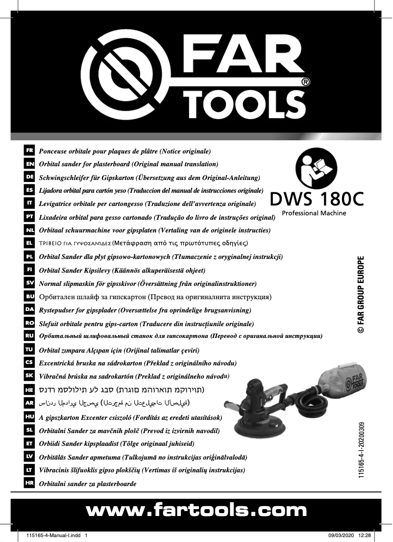 Página 1 del manual Manual de usuario Far Tools DWS 180C