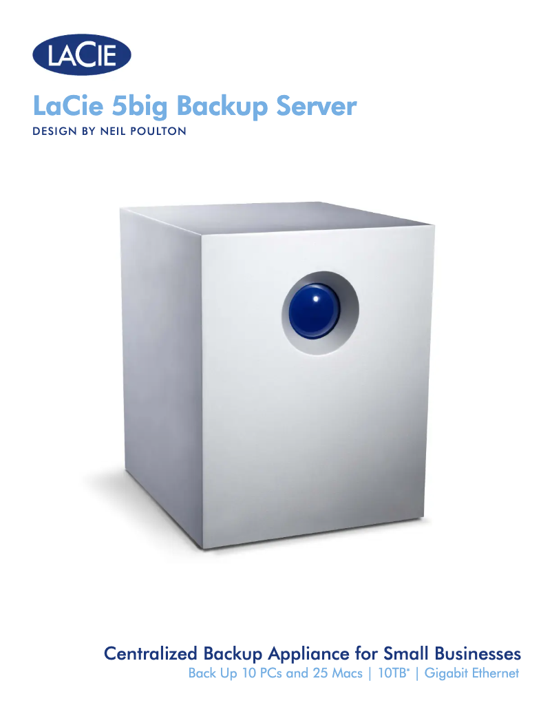 Page n°1 - Fiche technique LaCie 5big Backup Server
