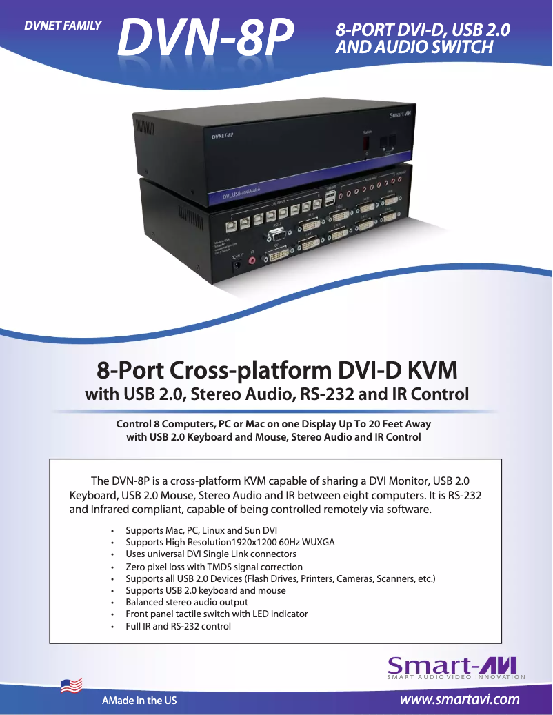 Page n°1 - Manuel utilisateur Smart-AVI DVN-8P