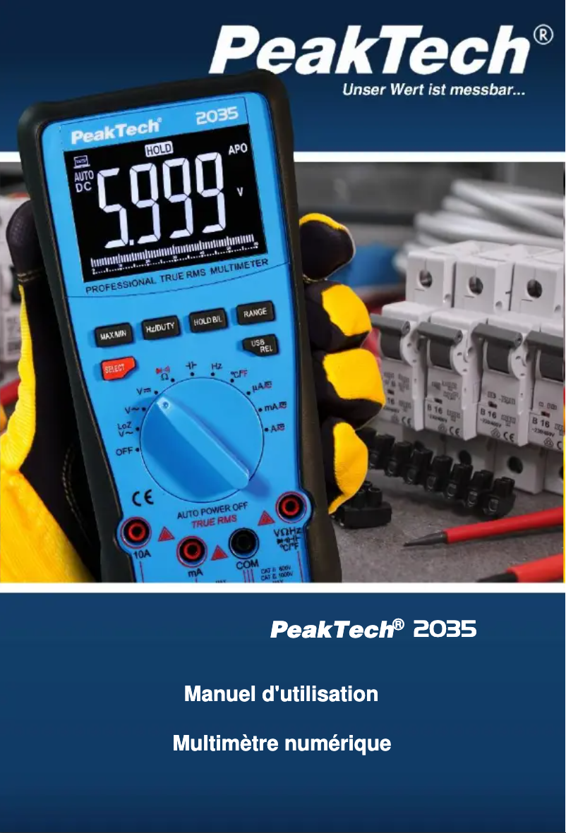 Página 1 del manual Manual de usuario PeakTech 2035