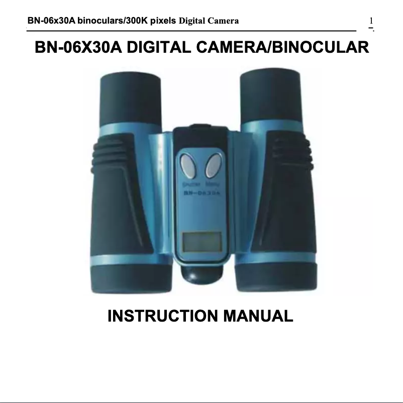 Image de la première page du manuel de l'appareil BN-0630A