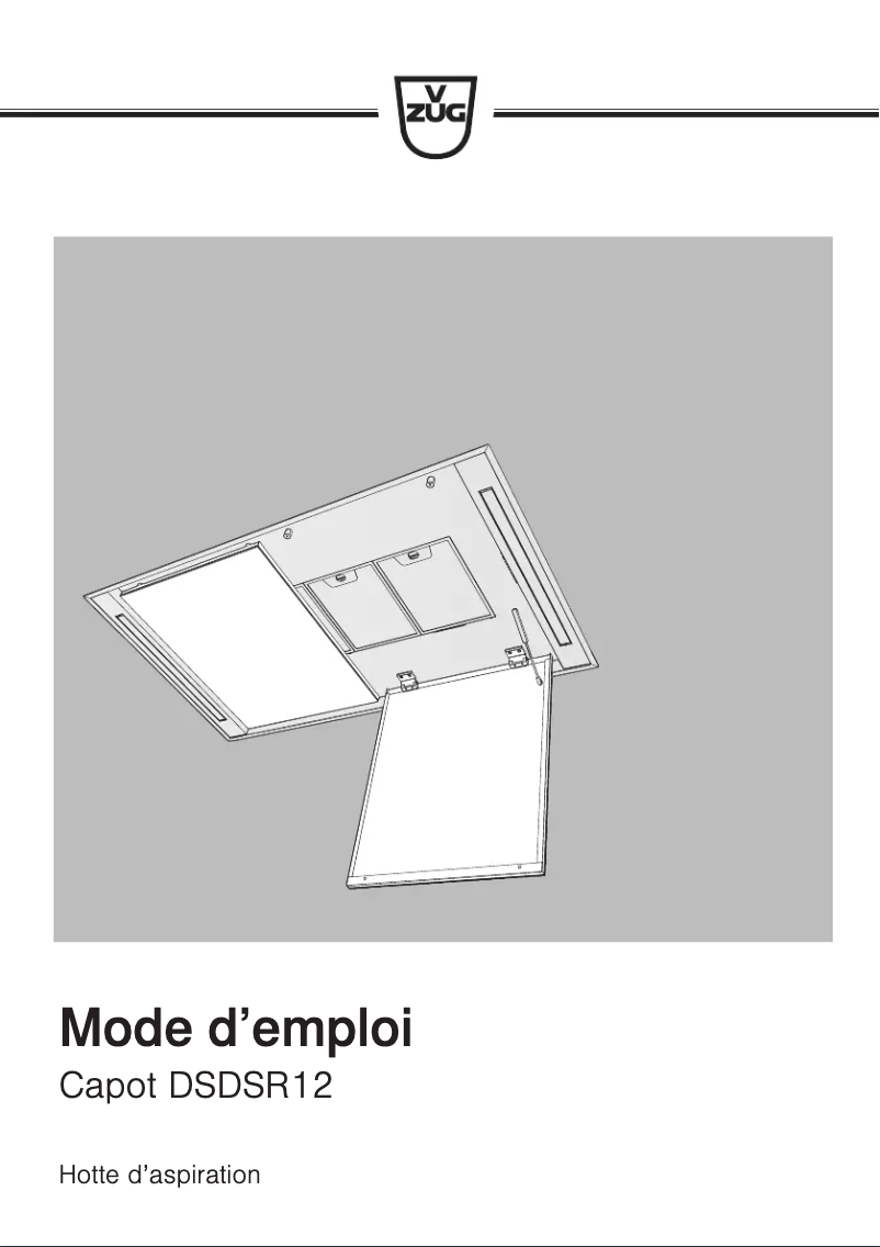 Page 1 de la notice Manuel utilisateur V-Zug DSDSR12c