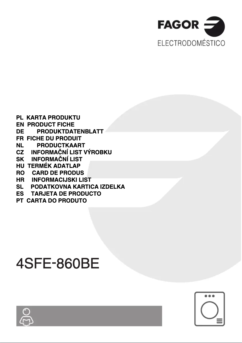 Page n°1 - Manuel utilisateur Fagor 4SFE-860BE
