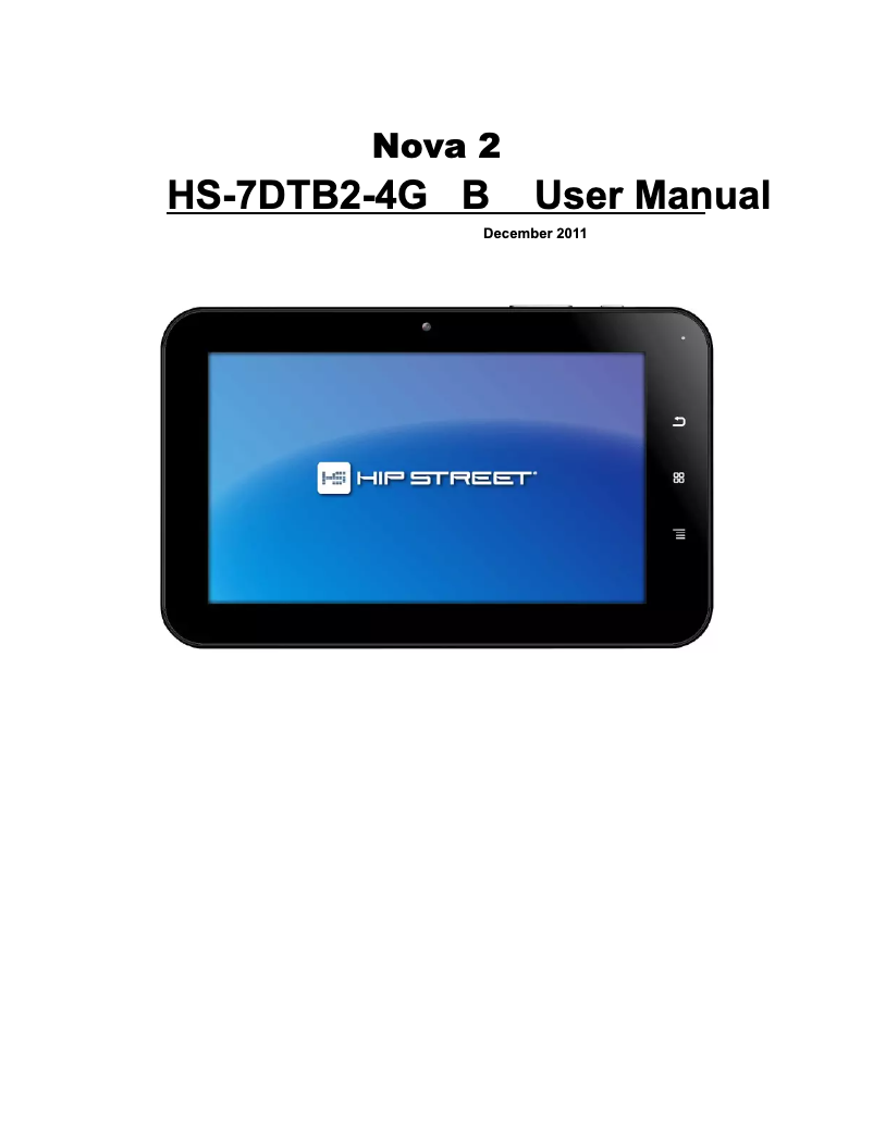 Page n°1 - Manuel utilisateur Hipstreet HS-7DTB2 Nova 2