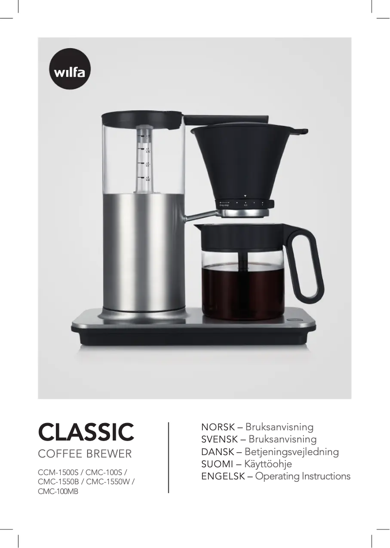 Page n°1 - Manuel utilisateur Wilfa Classic+ CMC-1550W