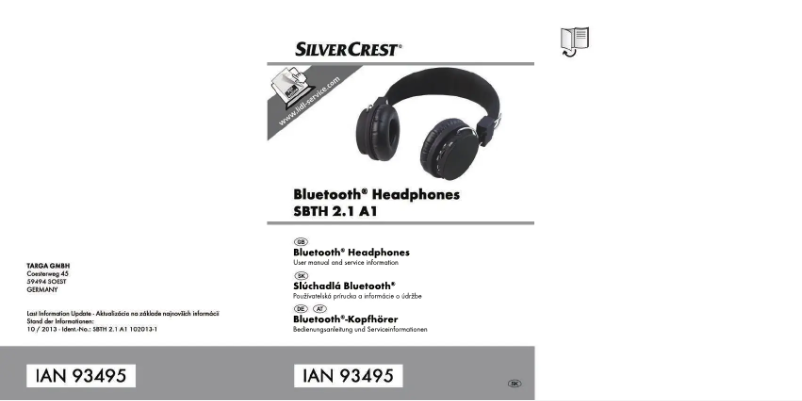 Image de la première page du manuel de l'appareil SBTH 2.1 A1