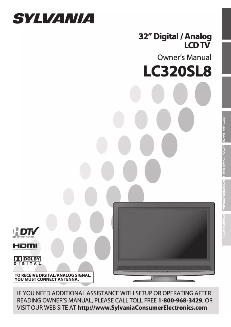 Image de la première page du manuel de l'appareil LC320SL8
