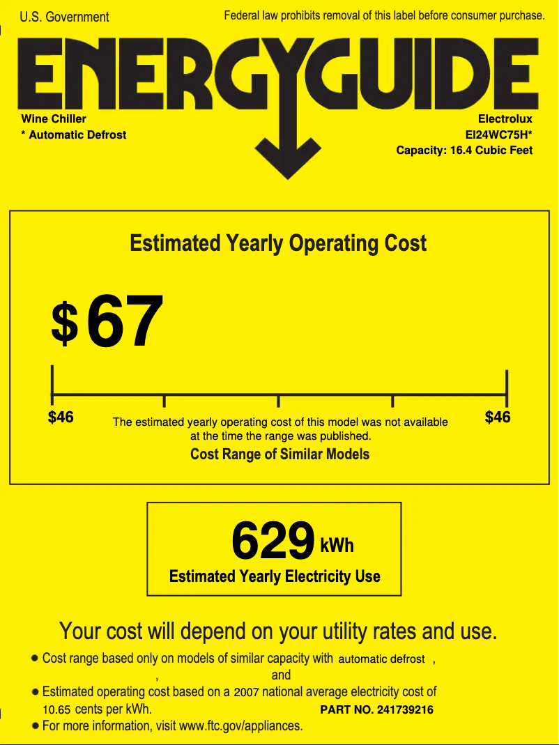 Página 1 del manual Etiqueta energética Electrolux EI24WC75HS