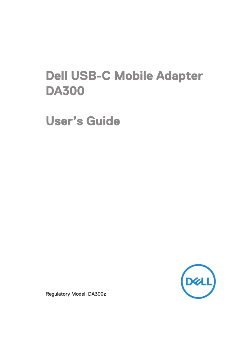 Page n°1 - Manuel utilisateur Dell DA300