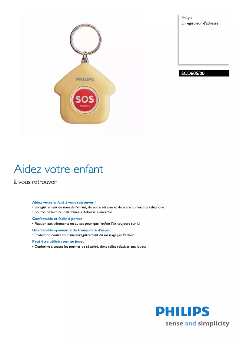 Image de la première page du manuel de l'appareil SCD605