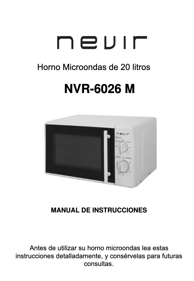 Image de la première page du manuel de l'appareil NVR-6026 M