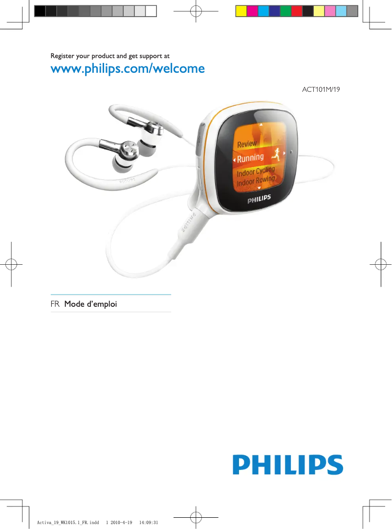 Page n°1 - Mode d'emploi Philips Activa ACT101M