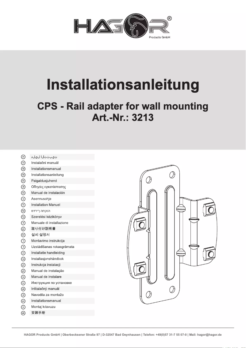 Page n°1 - Manuel utilisateur Hagor 3213
