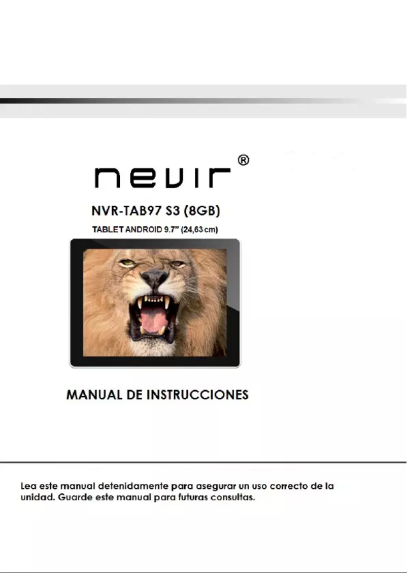 Page n°1 - Manuel utilisateur Nevir NVR-TAB97 S3