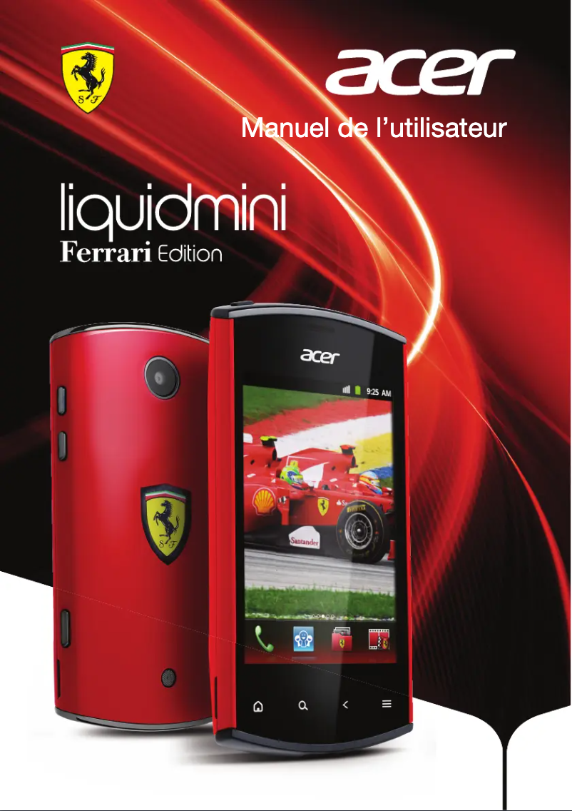 Page n°1 - Manuel utilisateur Acer Liquid Mini Ferrari