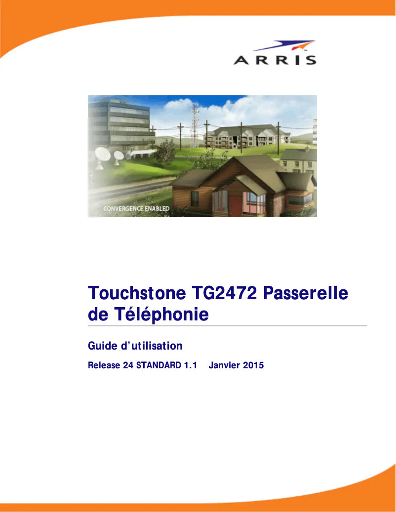 Page 1 de la notice Manuel utilisateur Arris SURFboard TG2472G/NA