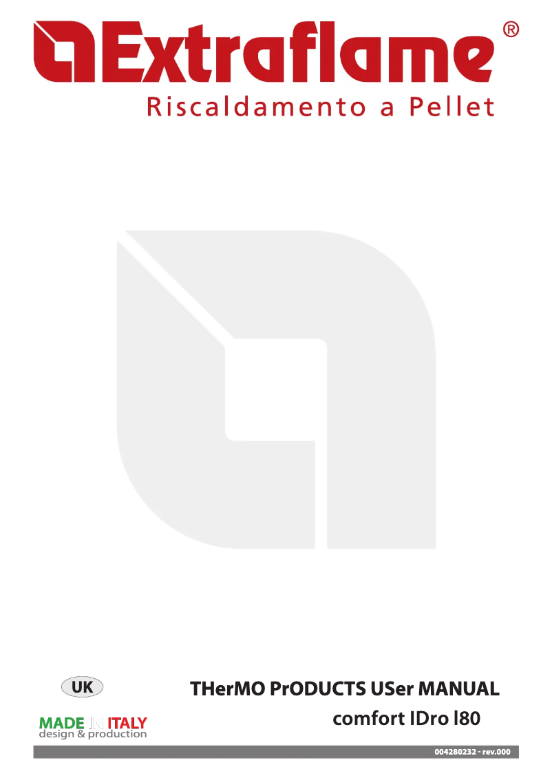 Page 1 de la notice Manuel utilisateur La Nordica Comfort Idro L80