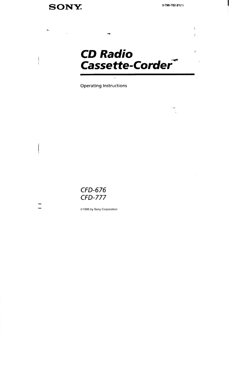 Image de la première page du manuel de l'appareil CFD-676