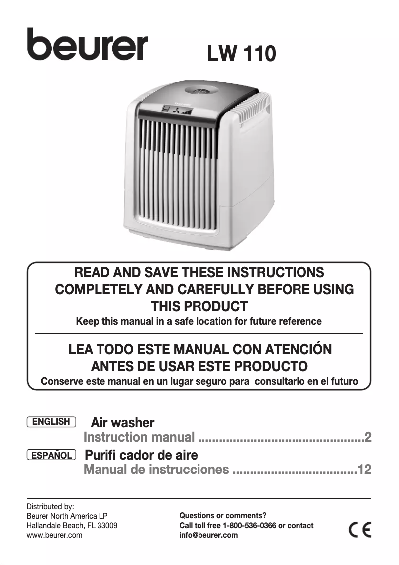 Image de la première page du manuel de l'appareil LW 110