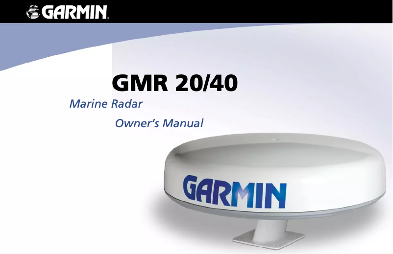 Page n°1 - Manuel utilisateur Garmin GMR 40