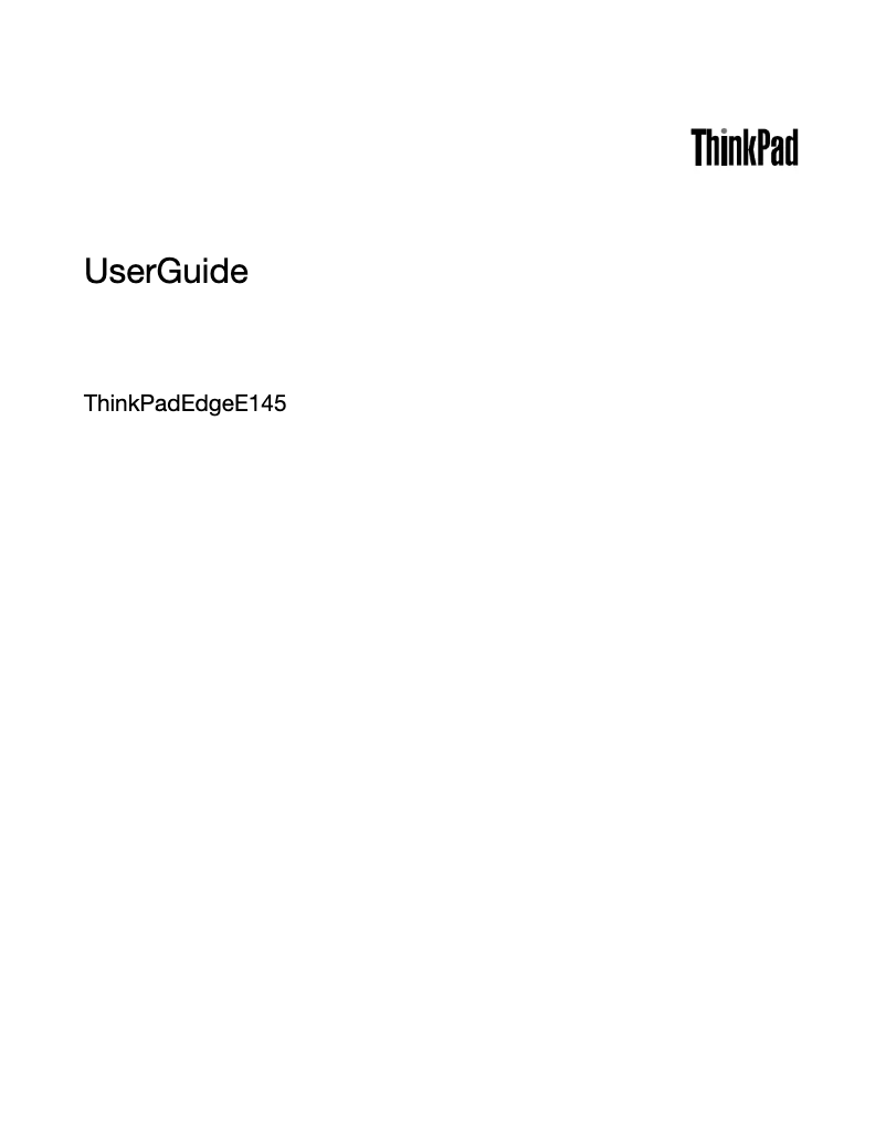 Page 1 de la notice Manuel utilisateur Lenovo Thinkpad Edge E145
