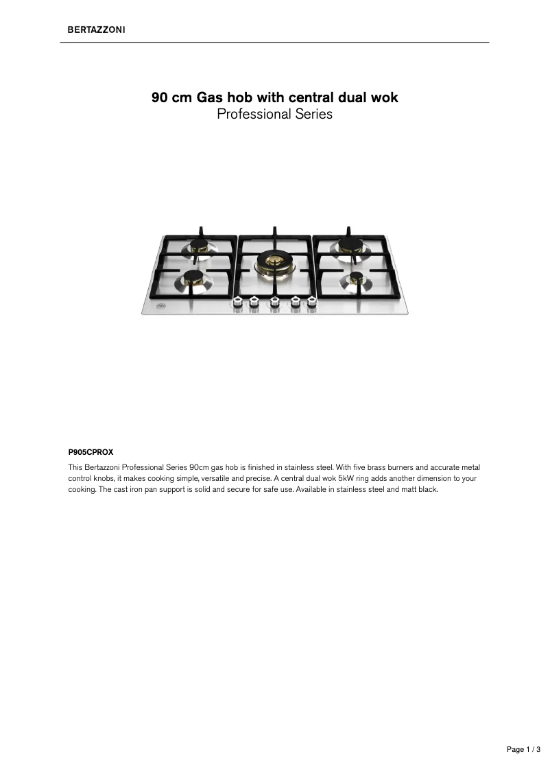 Image de la première page du manuel de l'appareil P905CPROX