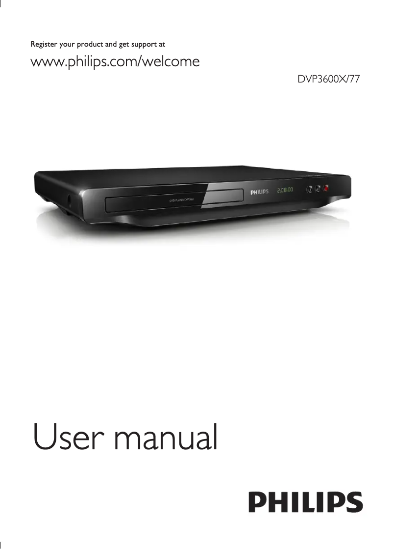 First page image of the manual for DVP3600X