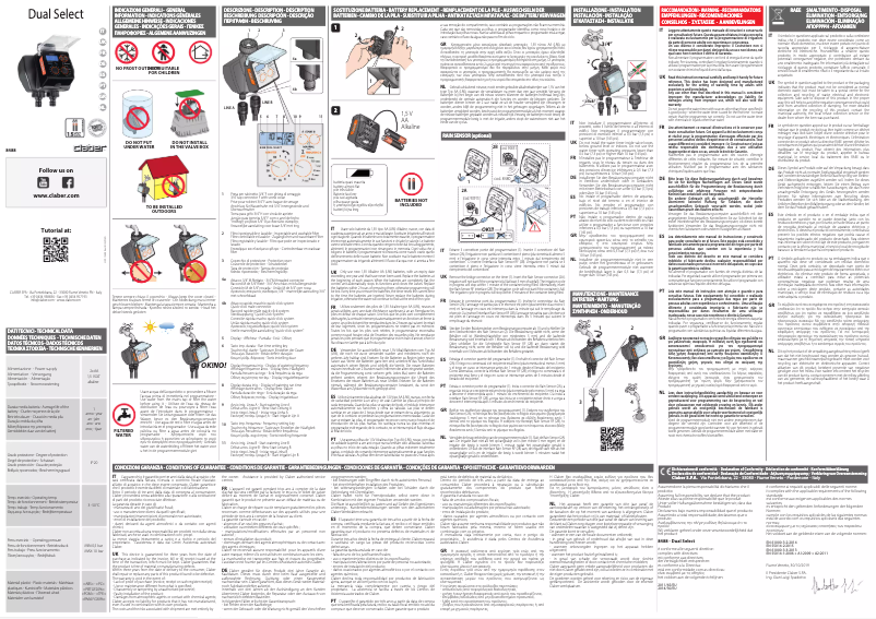 Page n°1 - Manuel utilisateur Claber Dual Select 8488