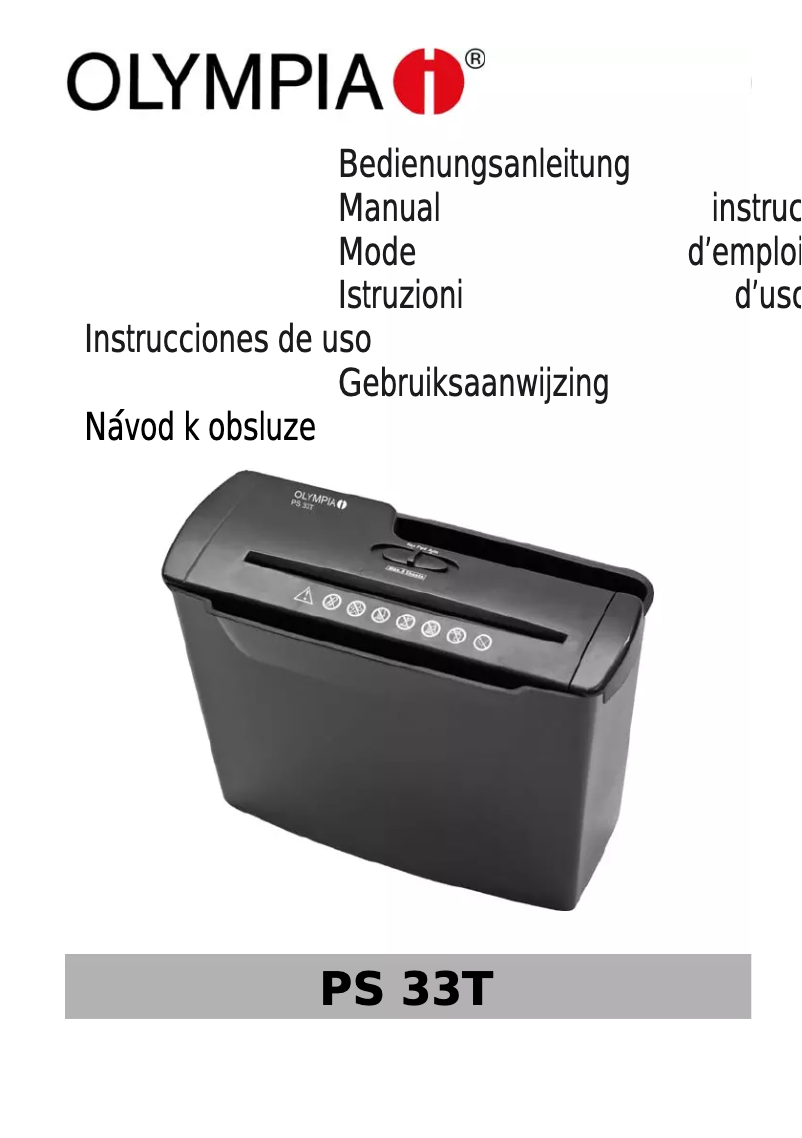 Image de la première page du manuel de l'appareil PS 33 T