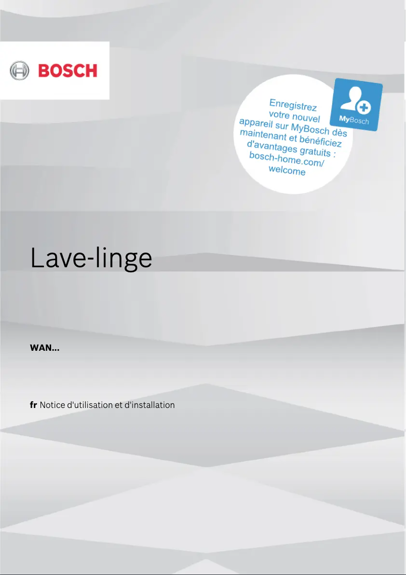 Page n°1 - Manuel utilisateur Bosch Serie 4 WAN28107FF