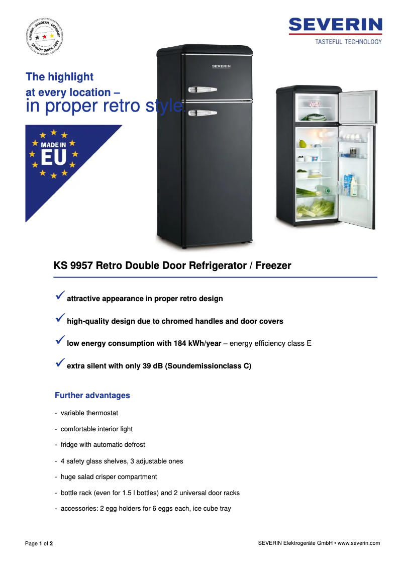 Image de la première page du manuel de l'appareil KS 9957