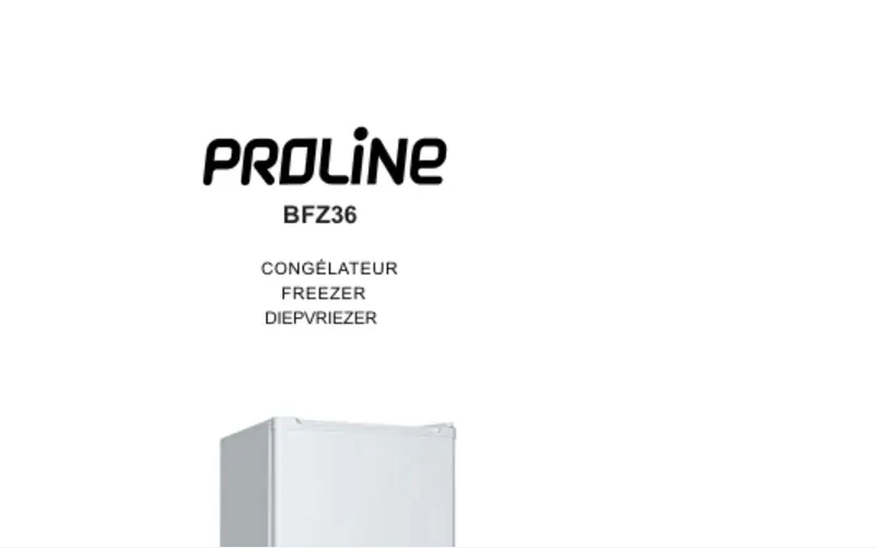 Image de la première page du manuel de l'appareil BFZ36