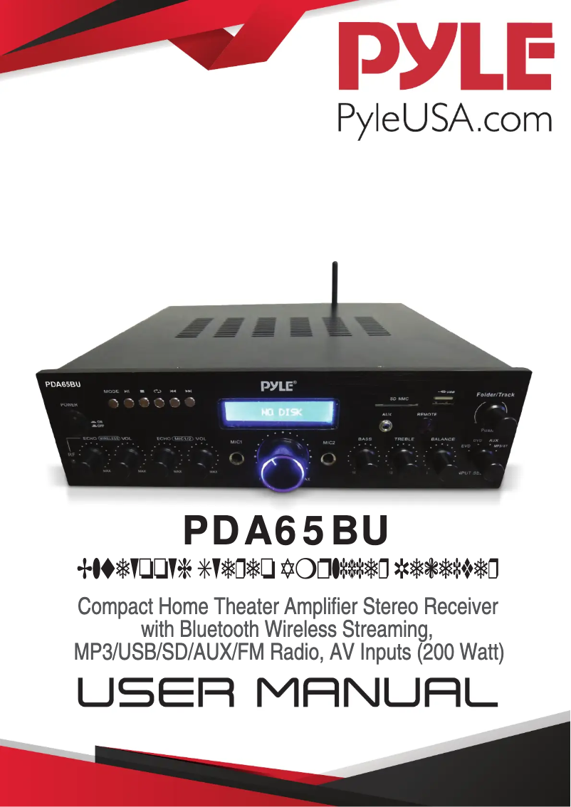 Image de la première page du manuel de l'appareil PDA65BU