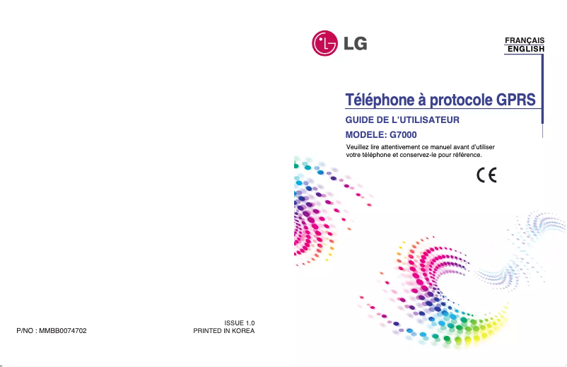 Image de la première page du manuel de l'appareil G7000