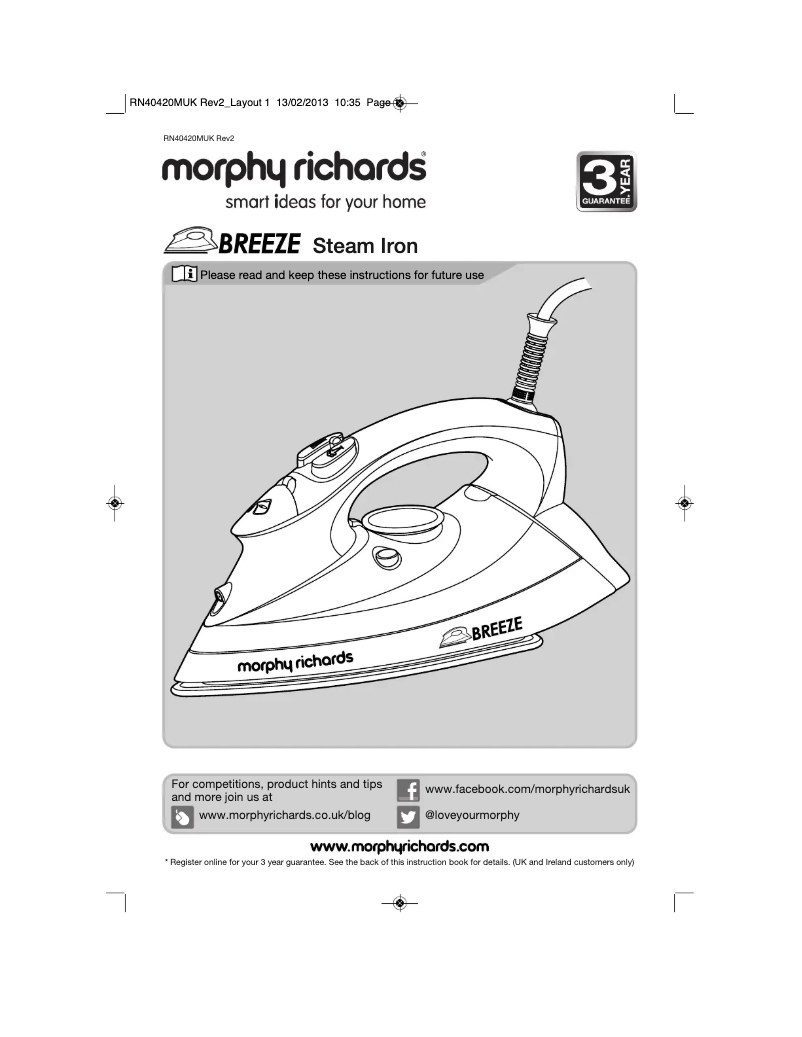 Página 1 del manual Manual de usuario Morphy Richards Breeze 300203